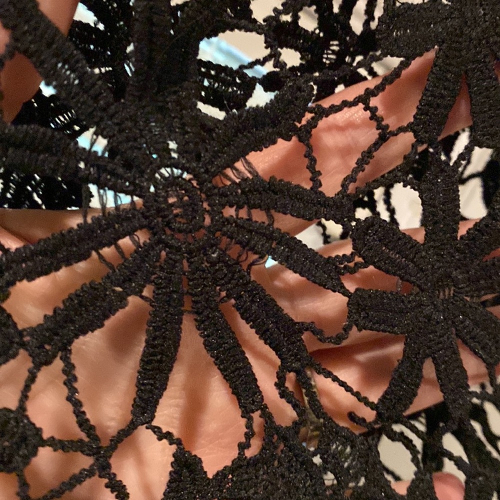 NWOT unbranded black lace sleeve mini dress. Size Large - Picture 7 of 7